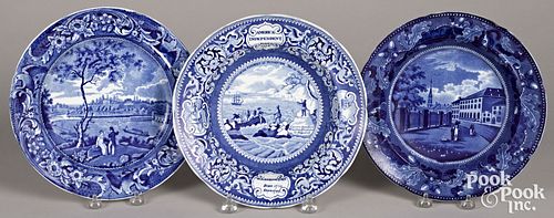 TWO HISTORICAL BLUE STAFFORDSHIRE 3176a7