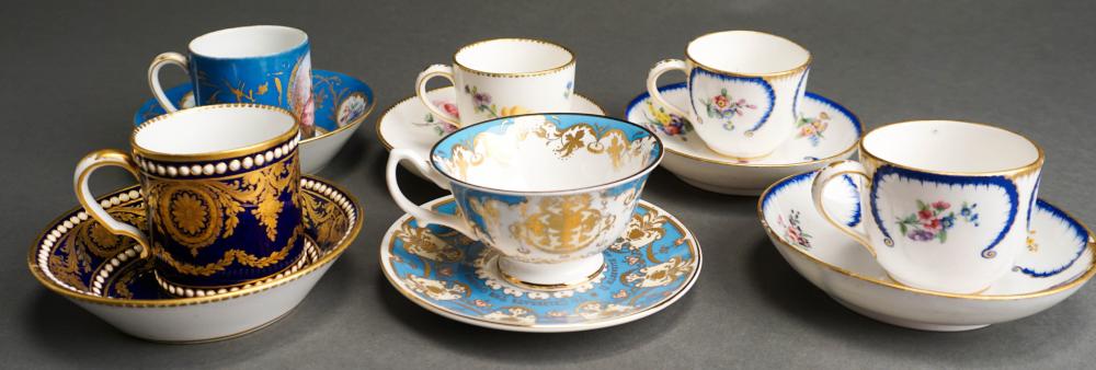 FOUR SEVRES TYPE AND TWO ENGLISH 317a54