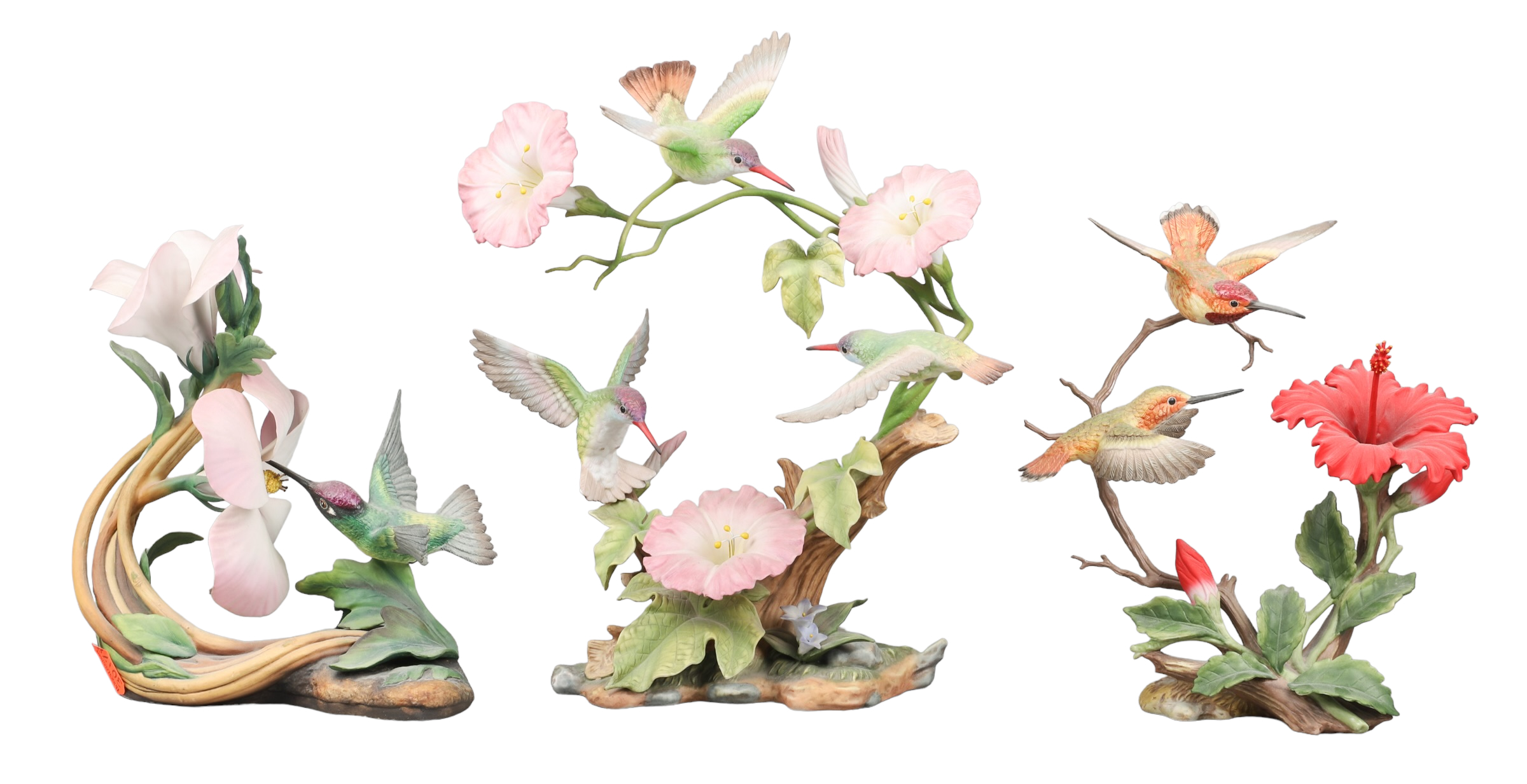  3 Porcelain hummingbird figurines  317ef8