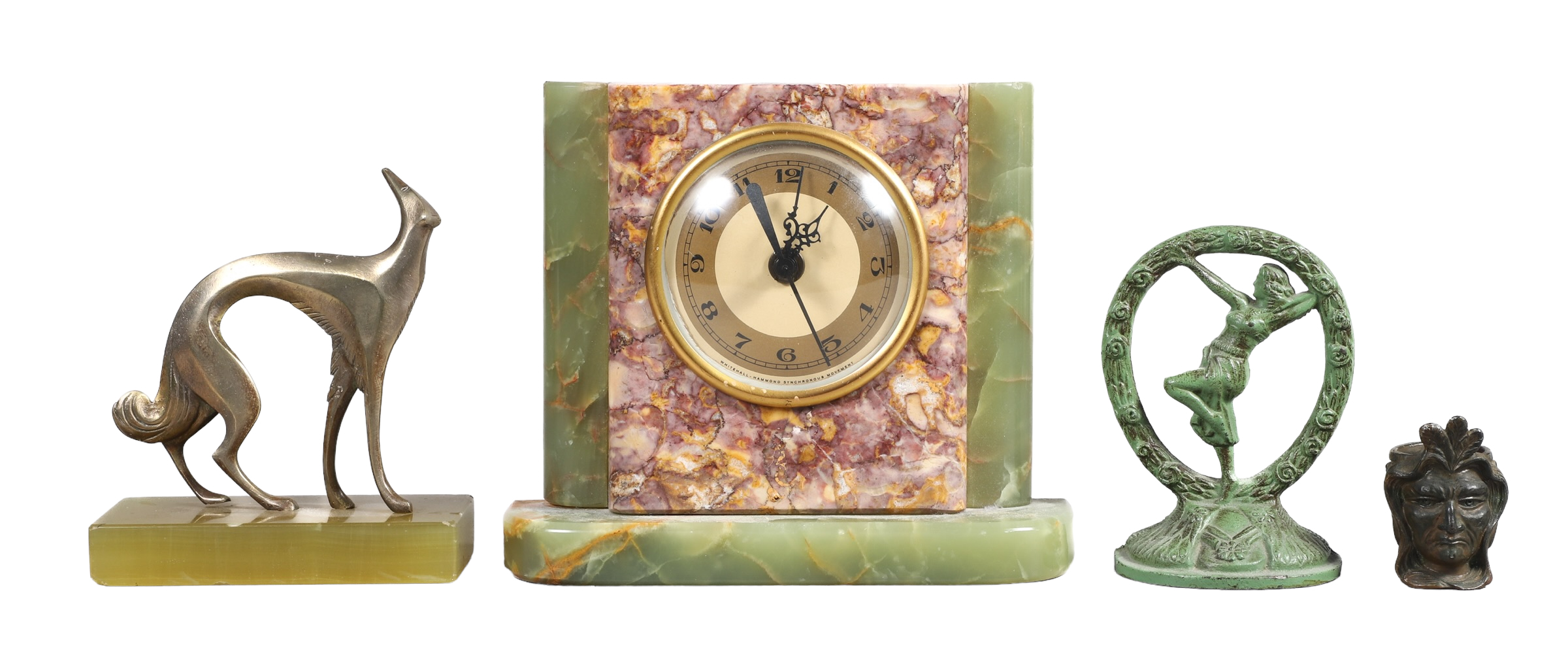 Onyx mantle clock and Art Deco 317f33