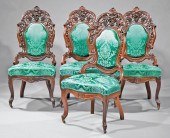 LAMINATED ROSEWOOD SIDE CHAIRS, ATTR.