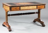 BRASS INLAID ROSEWOOD GAMES TABLE 31a9db