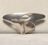 Georg Jensen modernist silver brooch pin  4f77a