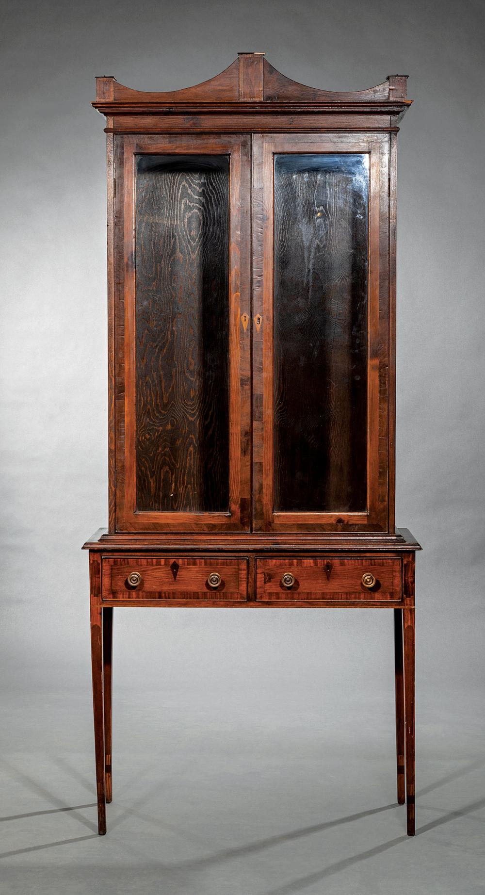 FEDERAL STYLE INLAID MAHOGANY BOOKCASES 31ac76