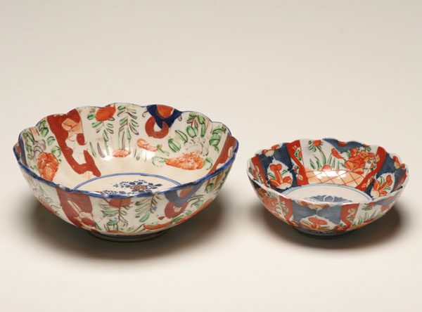 Japanese imari porcelain scalloped 4f7f1