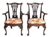 PAIR ARMCHAIRS, ENGLISH, MID TO LATE