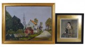TWO FRAMED PAINTINGS: R. OMEARA (20TH