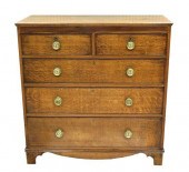 ENGLISH OAK CHEST OF DRAWERS, OBLONG