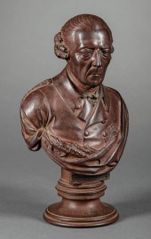 PATINATED METAL BUST OF FREDERICK THE