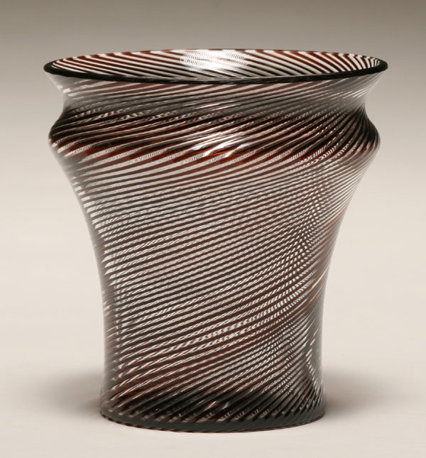 Venini Murano art glass vase filigrana  4f86b