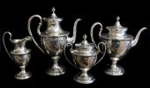 SILVER: S. KIRK AND SON FOUR PIECE TEA