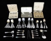 SILVER: LARGE ASSORTMENT OF SILVER SPOONS,