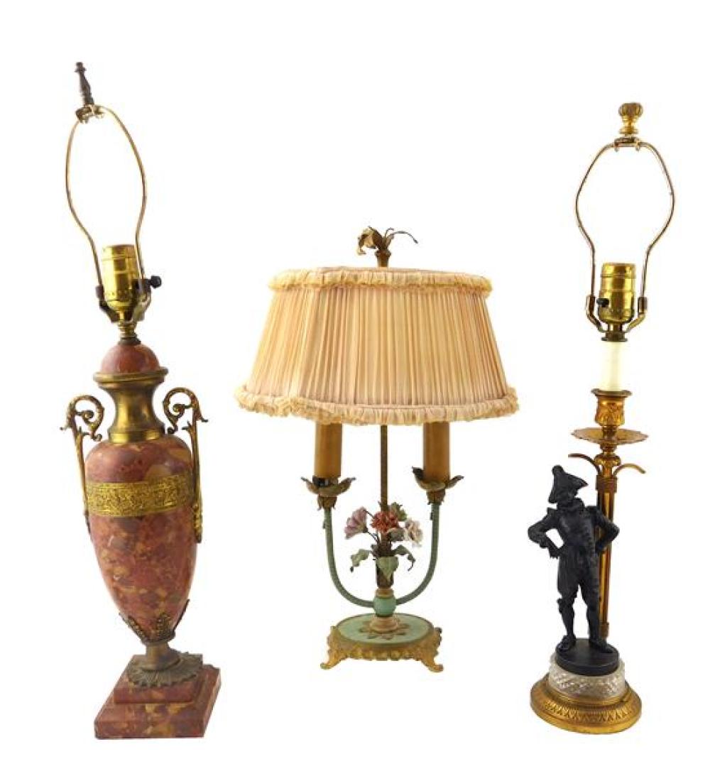 THREE CONTINENTAL STYLE TABLE LAMPS  31b60c