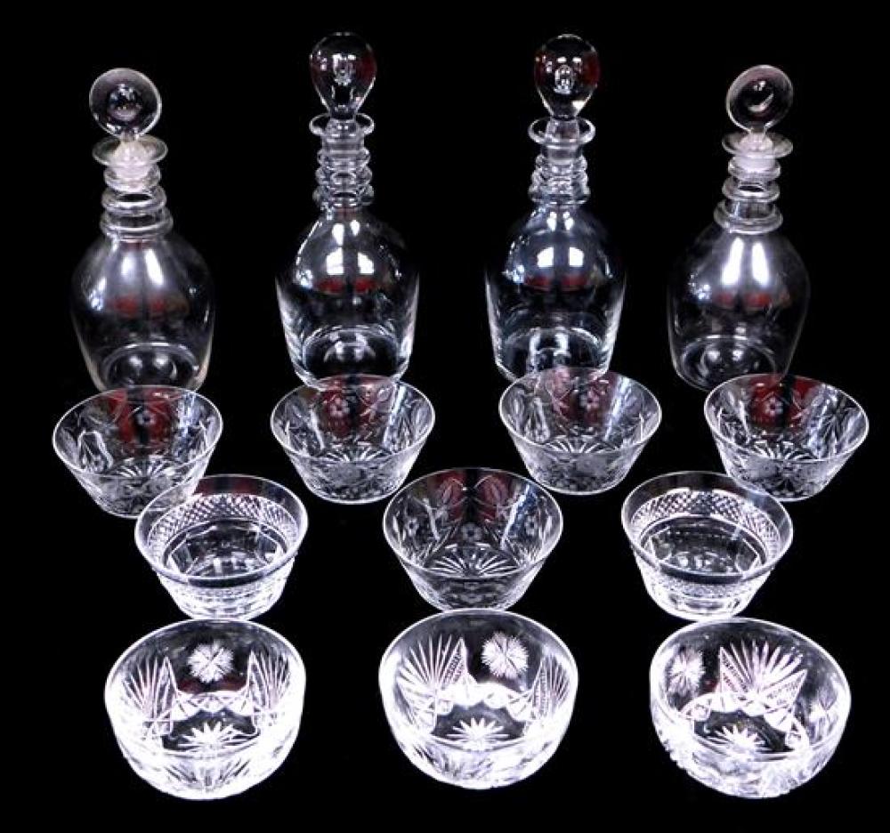 GLASS: FOURTEEN PIECES OF CUT OR