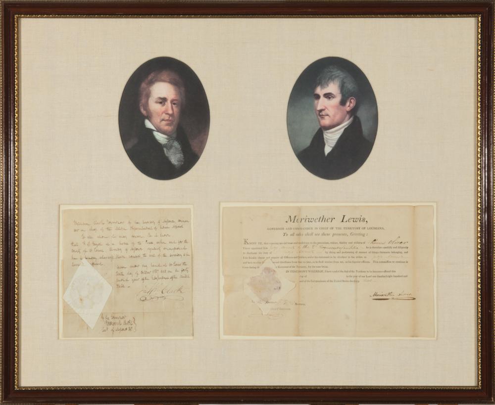 DOCUMENTS SIGNED BY LEWIS AND CLARKRare 31b797