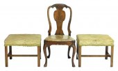 QUEEN ANNE STYLE SIDE CHAIR AND TWO