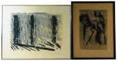 TWO FRAMED LITHOGRAPHS, INCLUDING: 1954