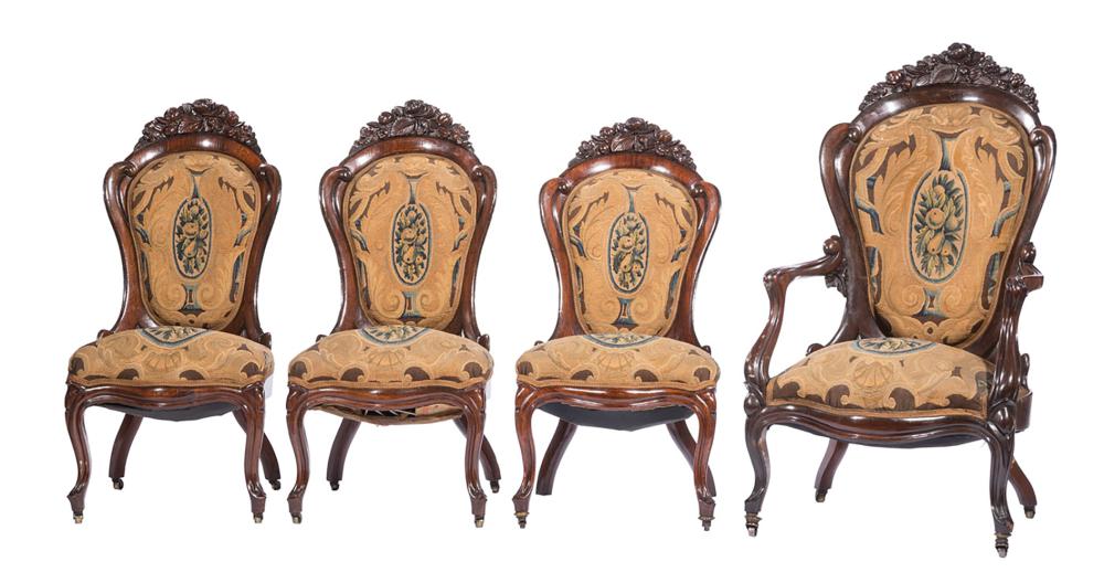 ROSEWOOD CHAIRS ATTR BELTERFour 31b9fc