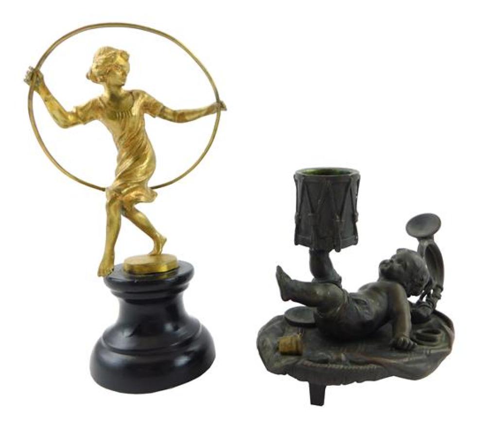 TWO LATE 19TH EARLY 20TH C BRONZE 31bae0
