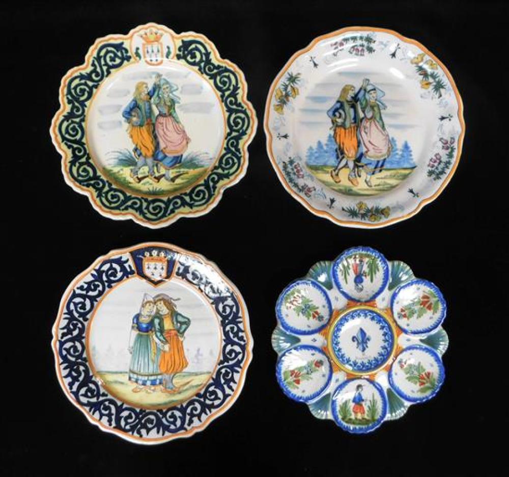 QUIMPER FAIENCE FOUR PIECES OF 31bb28