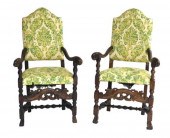 PAIR OF BAROQUE CARVED ARMCHAIRS  31bb94