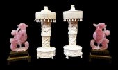 ASIAN: IVORY LAMPS AND A PAIR CHINESE