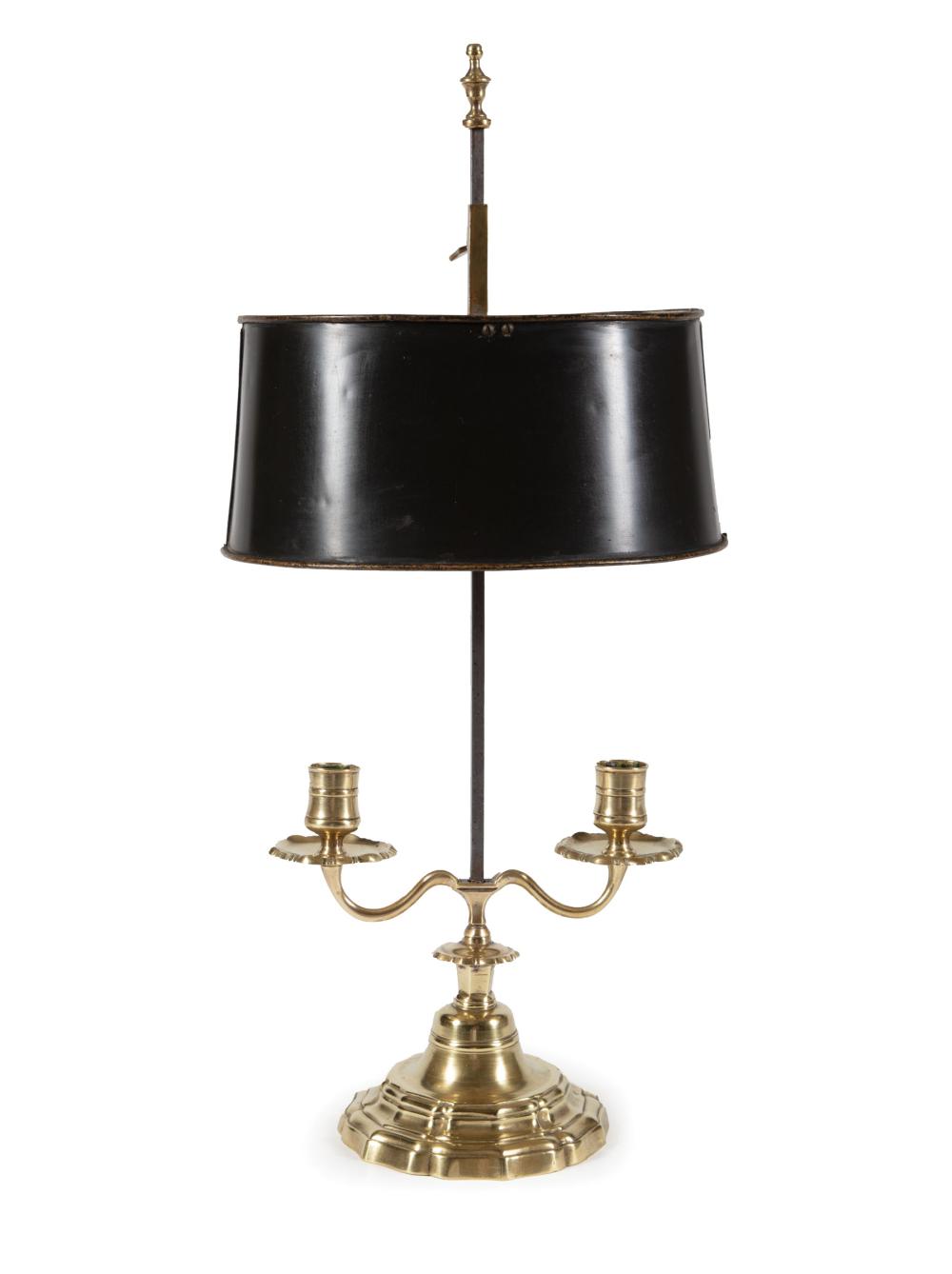 FRENCH TWO LIGHT BOUILLOTTE LAMPFrench 31986c