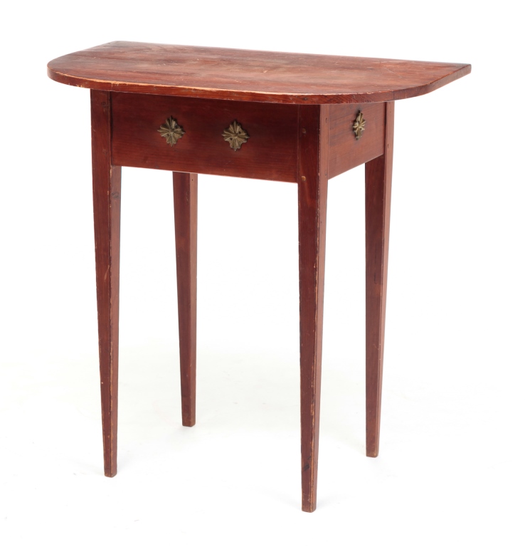 COUNTRY HEPPLEWHITE DEMILUNE TABLE  319a48