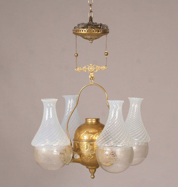 Hanging angle lamp brass four 4f63d