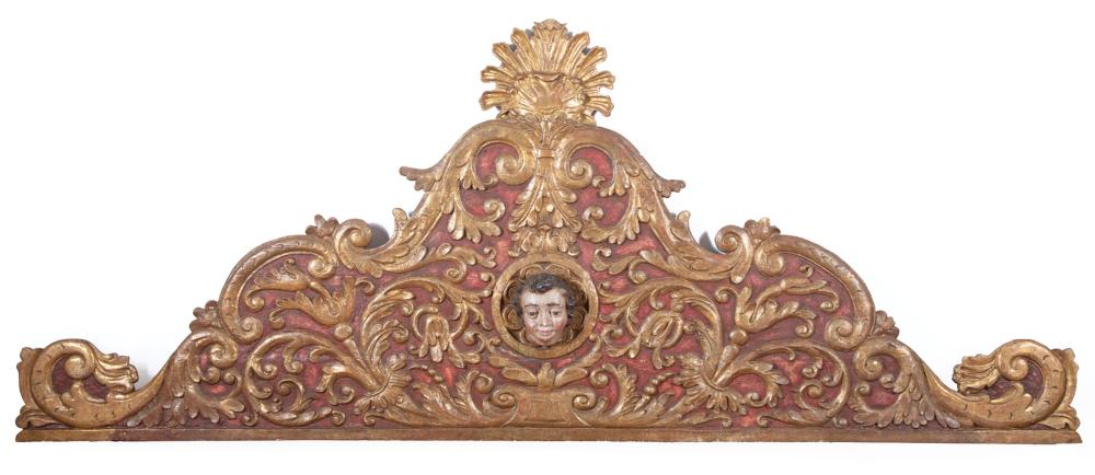 CARVED GILTWOOD AND POLYCHROMED 31a277