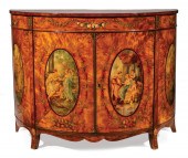 GEORGE III PAINTED SATINWOOD DEMILUNE 31a2d8