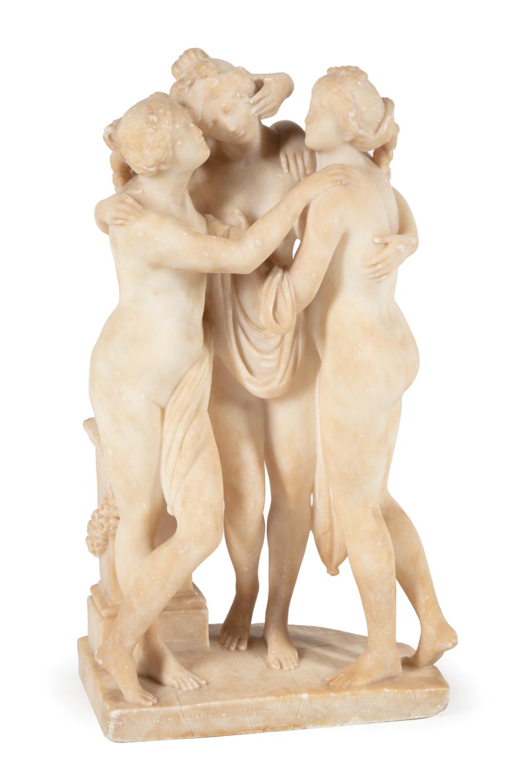 ITALIAN CARVED ALABASTER GROUP 31a30c