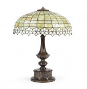 AMERICAN LEADED GLASS DESK LAMP ON PAIRPOINT
