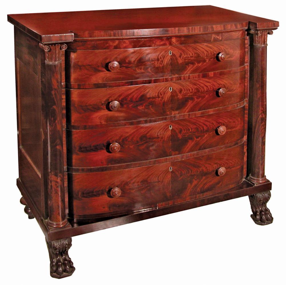 MAHOGANY BOWFRONT CHEST OF DRAWERS 31a613