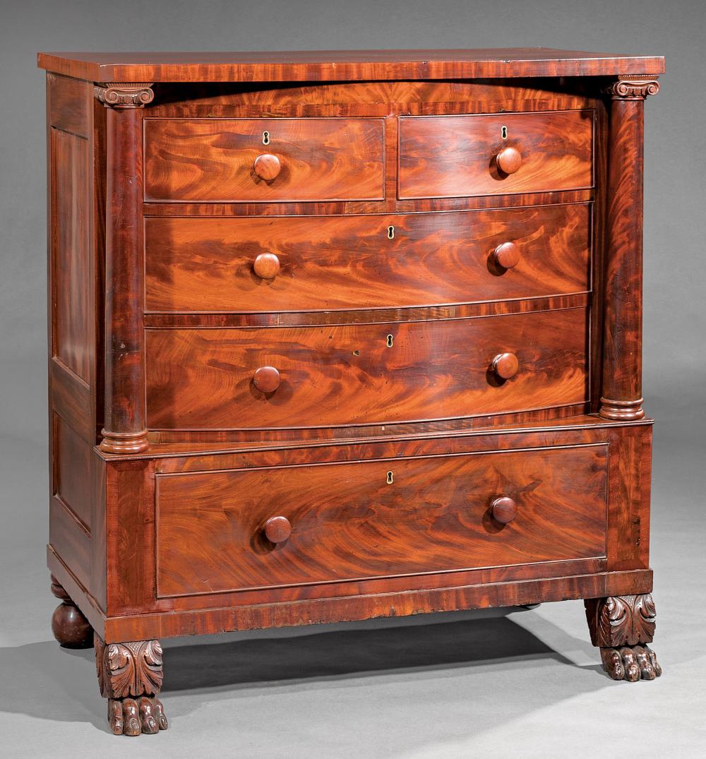 MAHOGANY BOWFRONT CHEST OF DRAWERS 31a60d