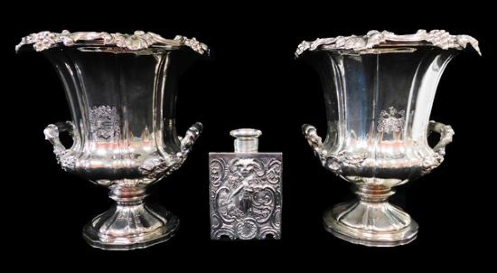 SILVER PAIR OF CAMPAGNA FORM SILVER PLATE 31d148