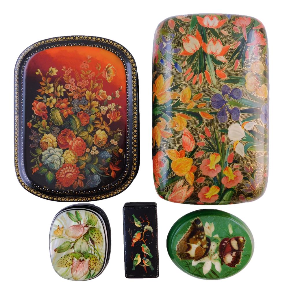 RUSSIAN HAND PAINTED LACQUER BOXES  31d278