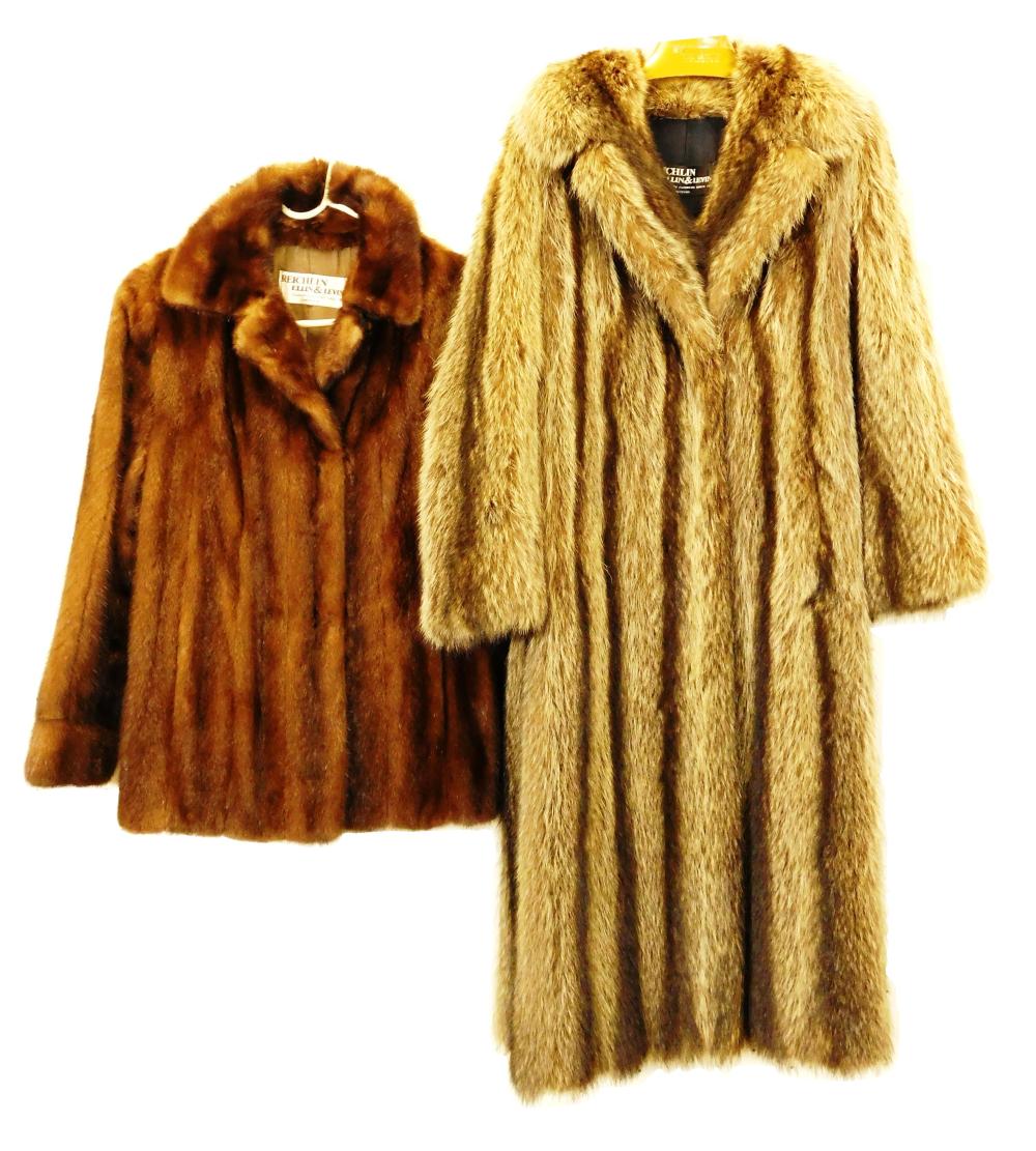 VINTAGE CLOTHING: TWO FUR COATS