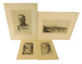 FOUR LOOSE ETCHINGS BY JOSEPH NUYTTENS  31d322