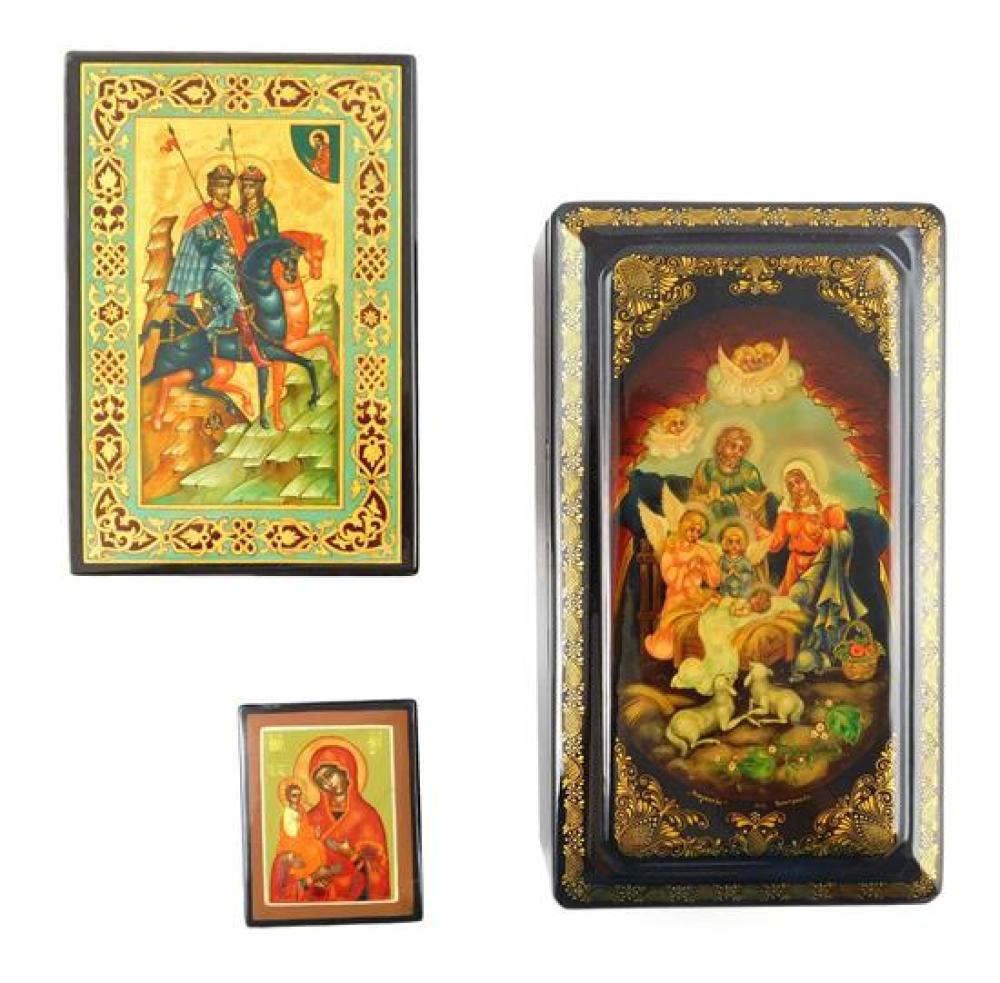 RUSSIAN HAND PAINTED LACQUER BOXES  31d52c