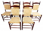 SET OF SIX SHAKER FORM SIDE CHAIRS,
