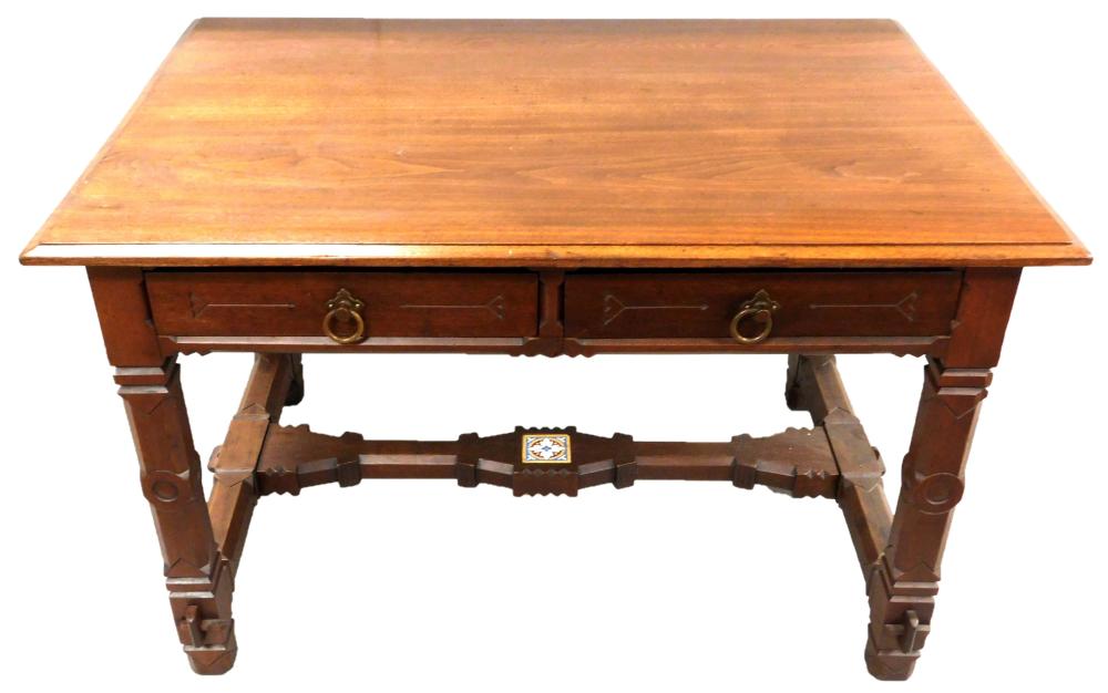 ARTS CRAFTS STYLE LIBRARY TABLE  31d66f
