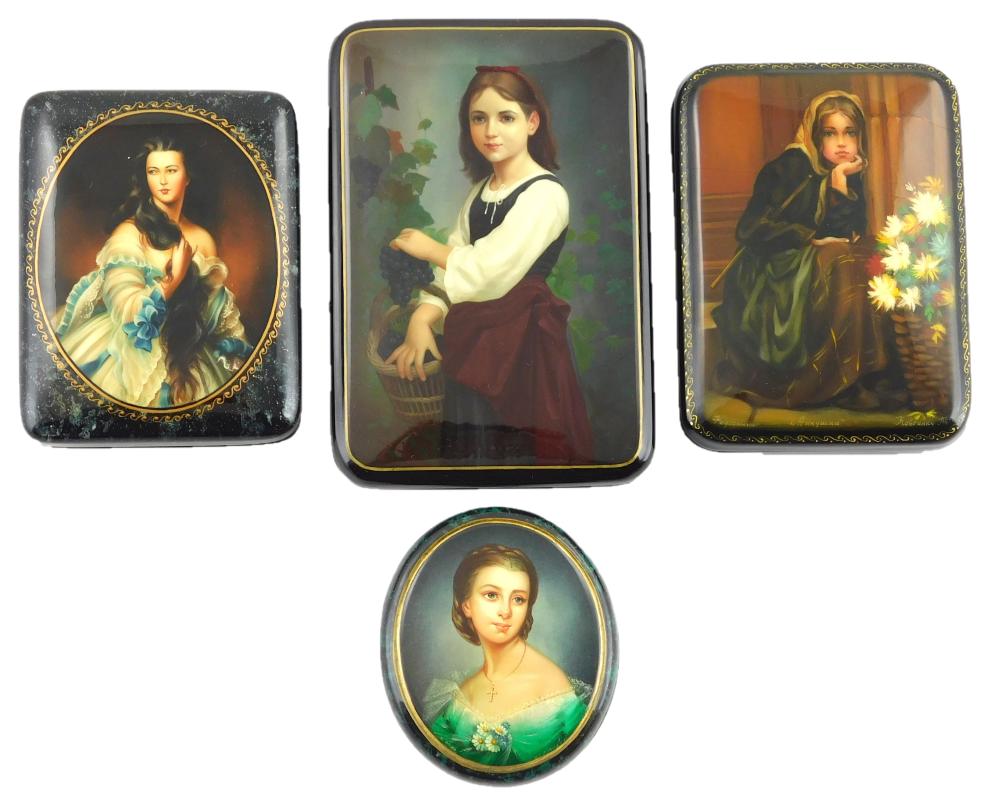 RUSSIAN HAND PAINTED LACQUER BOXES  31d7a3