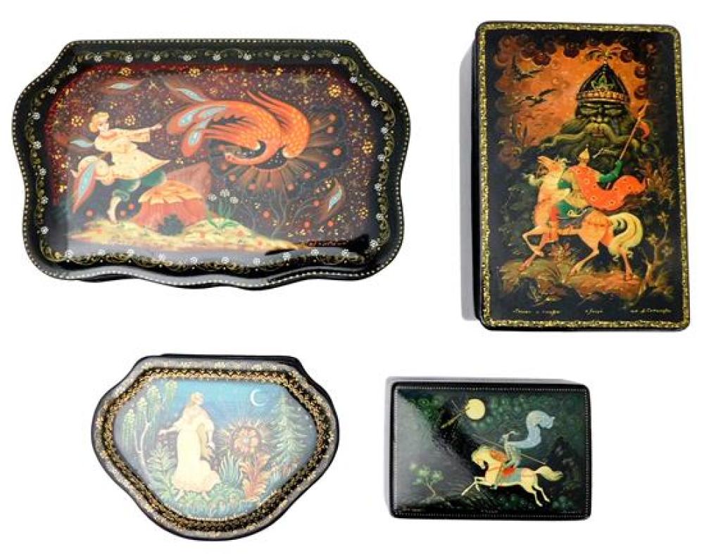 RUSSIAN HAND PAINTED LACQUER BOXES  31d8a4