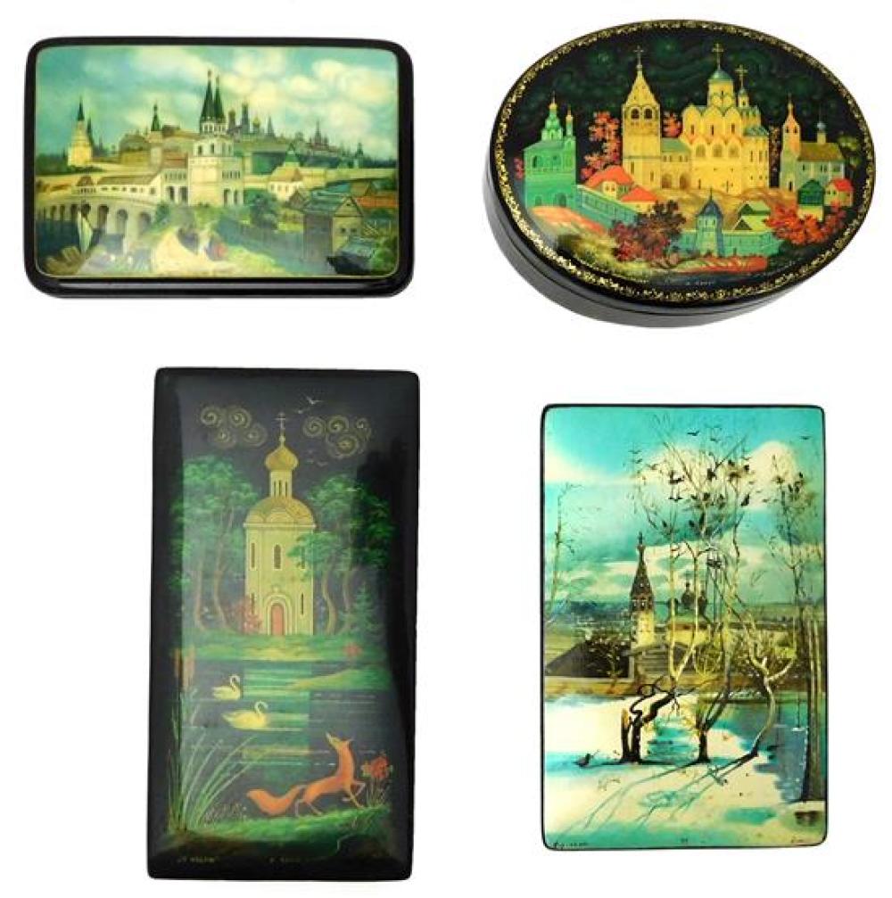 RUSSIAN HAND PAINTED LACQUER BOXES  31d8e3