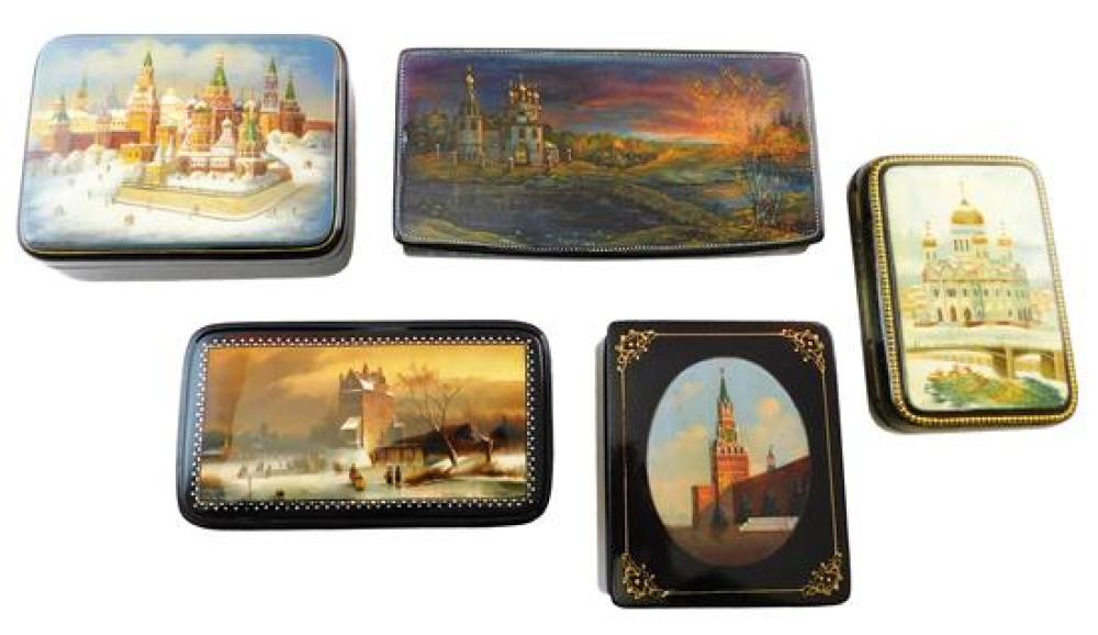 RUSSIAN HAND PAINTED LACQUER BOXES  31d8f8