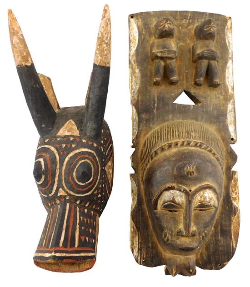 TRIBAL TWO AFRICAN CARVED WOOD 31d91d