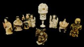 ASIAN: EIGHT SIGNED JAPANESE FIGURAL