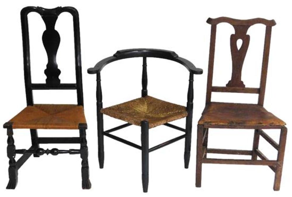 THREE EARLY CHAIRS VARIOUS FORMS 31da49