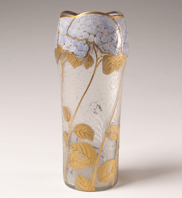 French Mont Joye art glass vase  4fc62